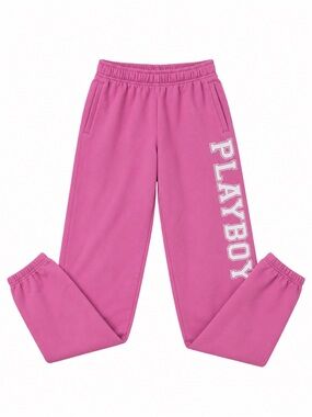 PLAYBOY Hot Pink Side Logo Jogger Pajama Pants